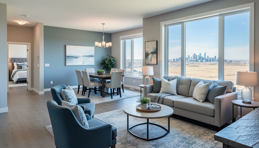 Beautifully painted modern Calgary interior with professionally selected color palette